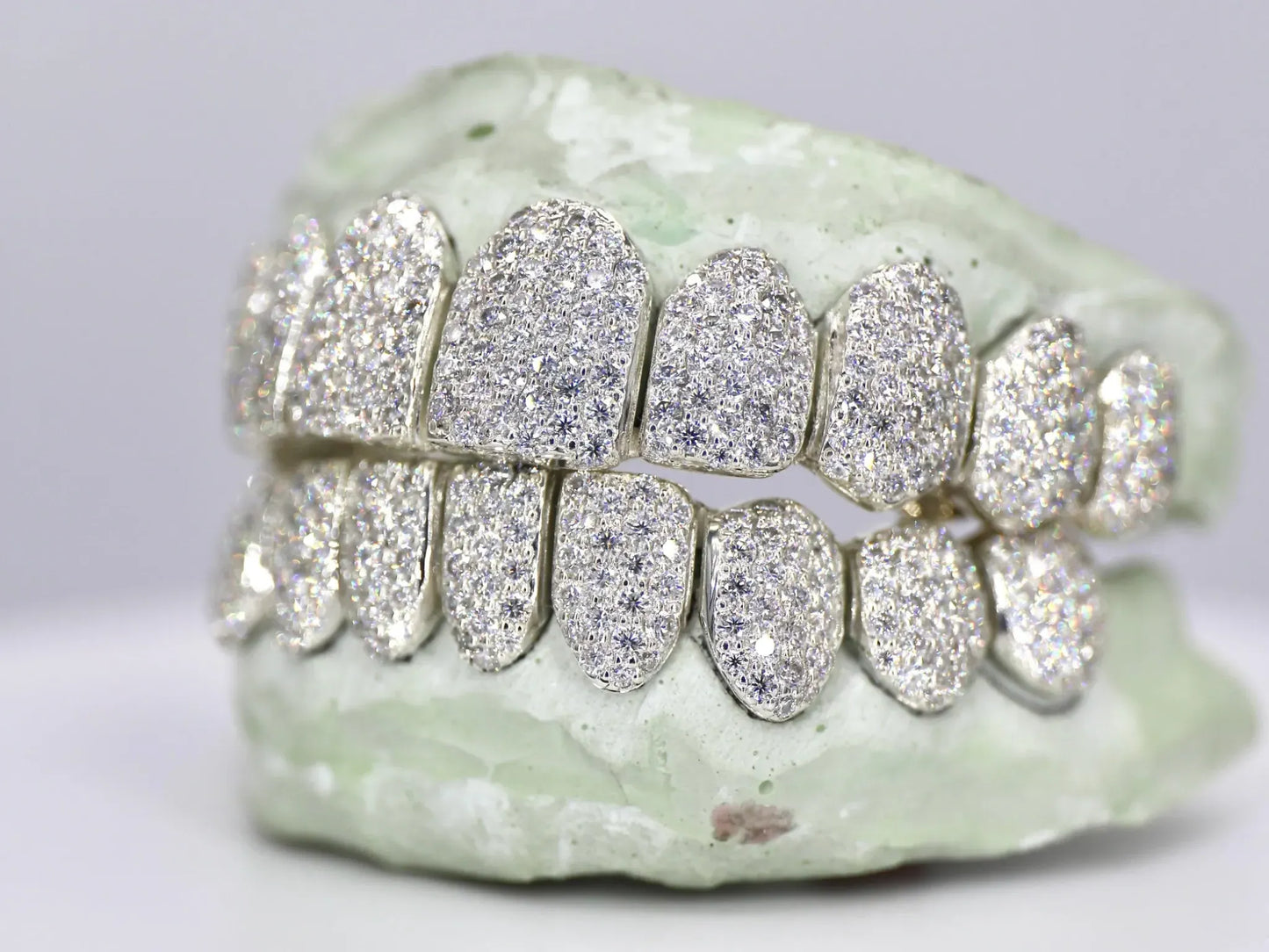 10 on 10 VVS Moissanite Diamond Grillz