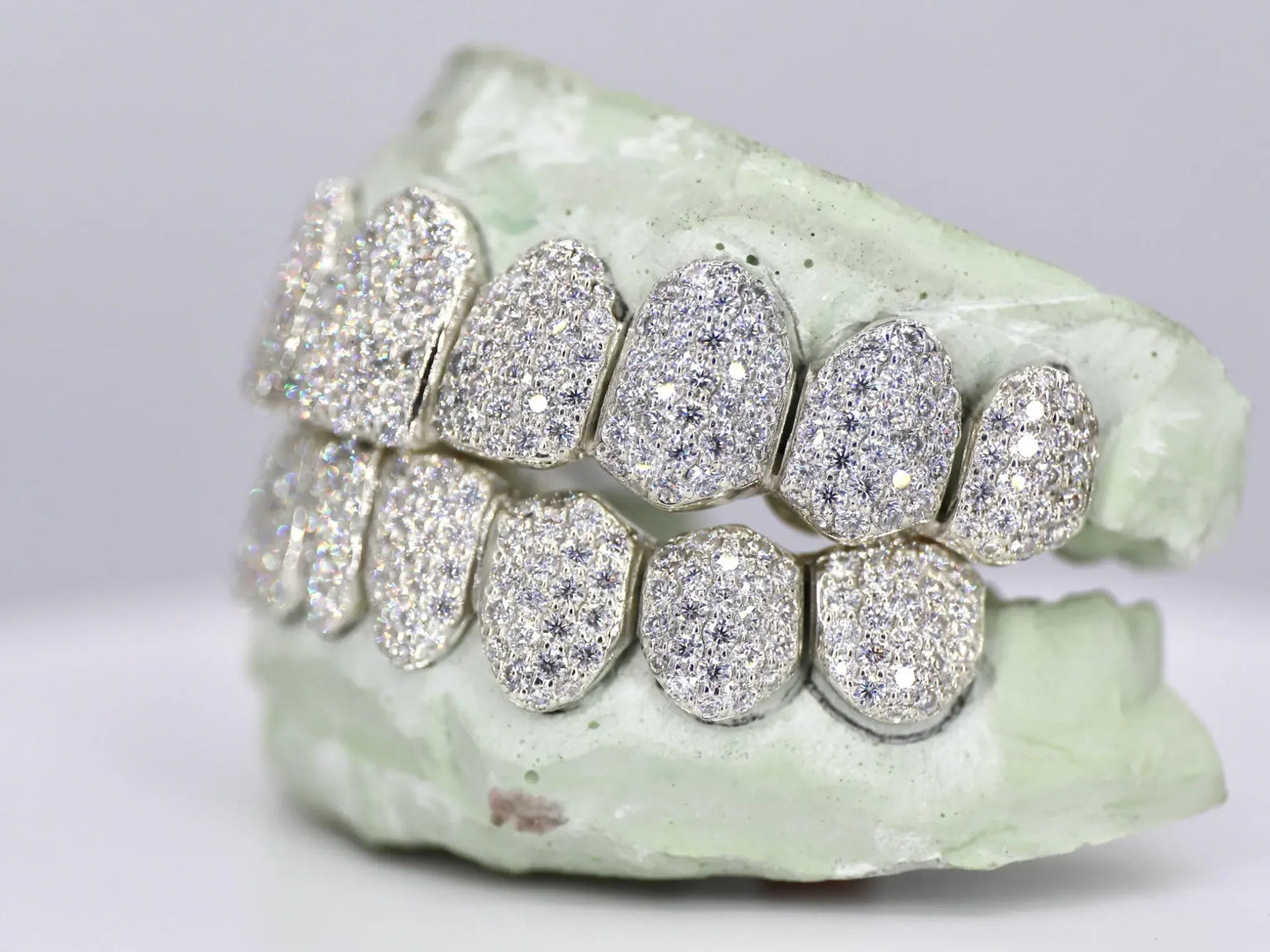 10 on 10 VVS Moissanite Diamond Grillz