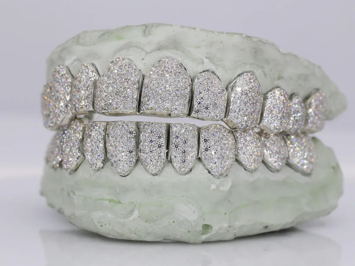 12 on 12 VVS Moissanite Diamond Grillz