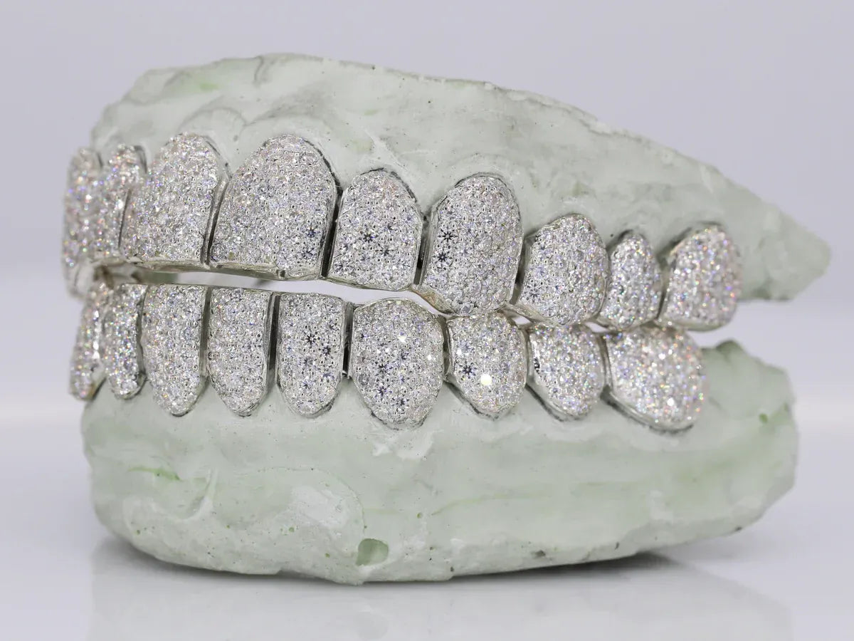 12 on 12 VVS Moissanite Diamond Grillz