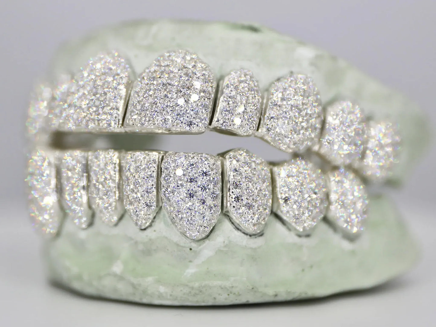 10 on 10 VVS Moissanite Diamond Grillz