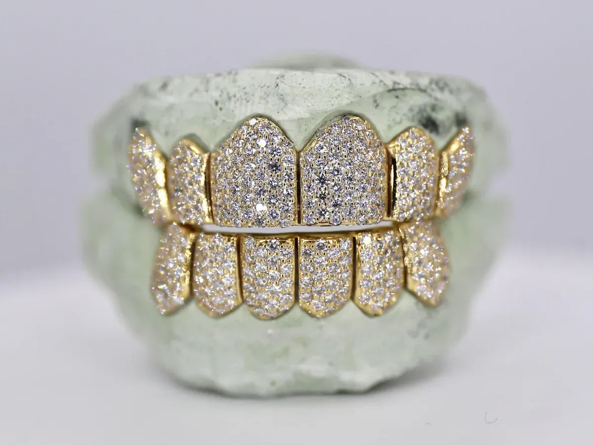 6 on 6 VVS Moissanite Diamond Grillz