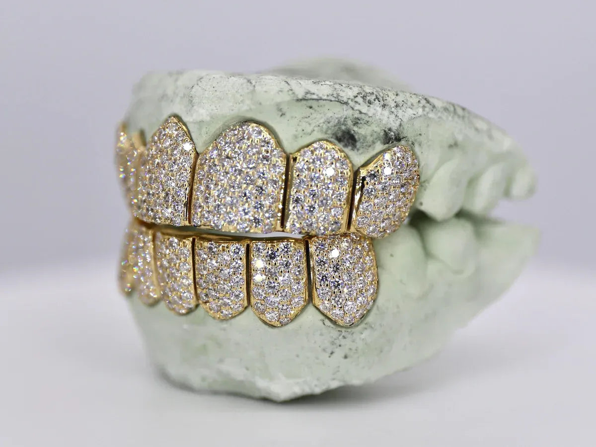 6 on 6 VVS Moissanite Diamond Grillz