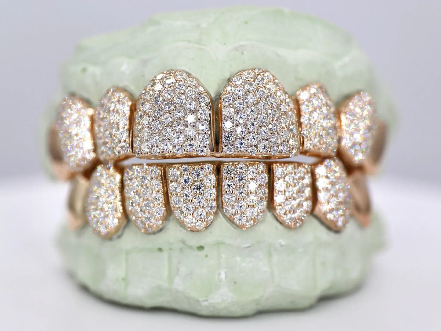 8 on 8 Capped VVS Moissanite Diamond Grillz