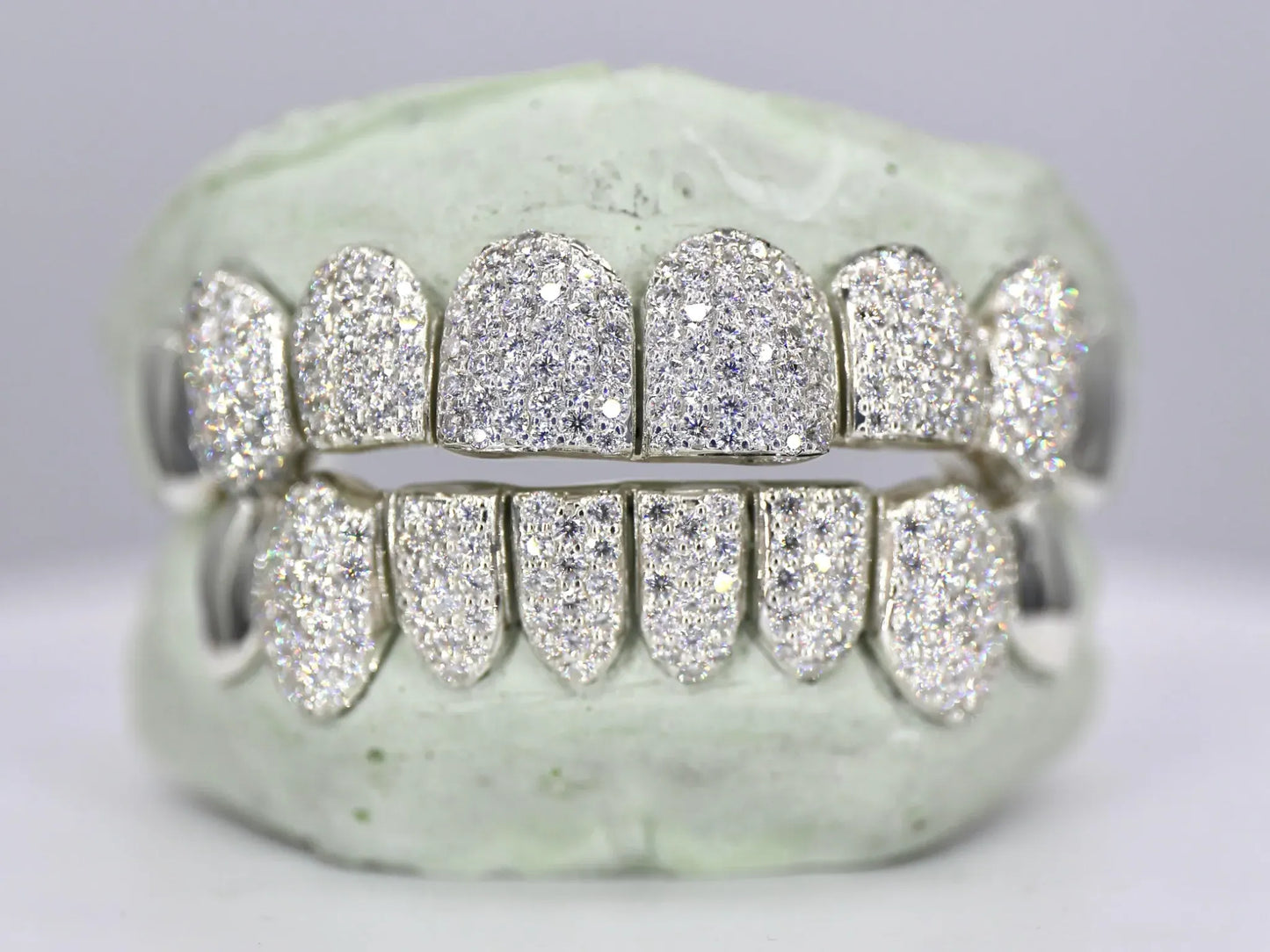 8 on 8 Capped VVS Moissanite Diamond Grillz