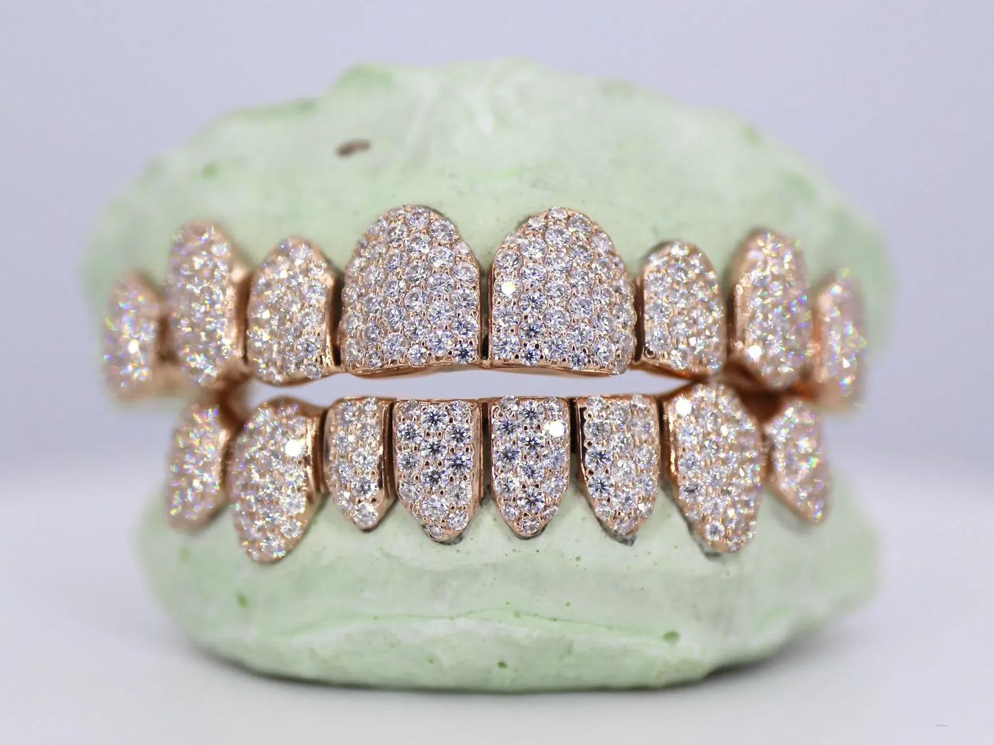 8 on 8 VVS Moissanite Diamond Grillz
