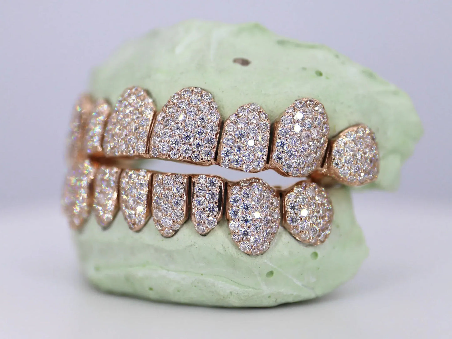 8 on 8 VVS Moissanite Diamond Grillz